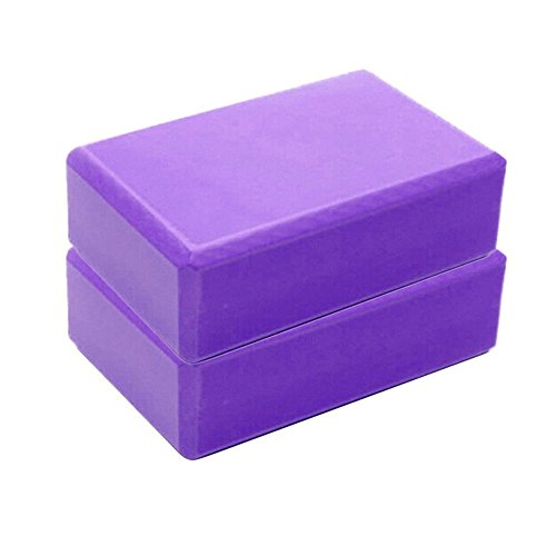 NISOWE Exercice Fitness Yoga Blocks Oreiller De Traversin en Mousse Coussin EVA Gym Training 23 * 15 * 8 cm Violet Cover