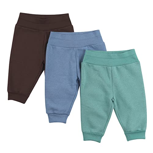Hanes Baby Fleece Pull-On Pants, Flexy Super Soft 4-Way Sweatpants, Stretch Joggers For Babies & Toddlers, Dusty Brown/Blue/Green, 18-24 Months #TOP17