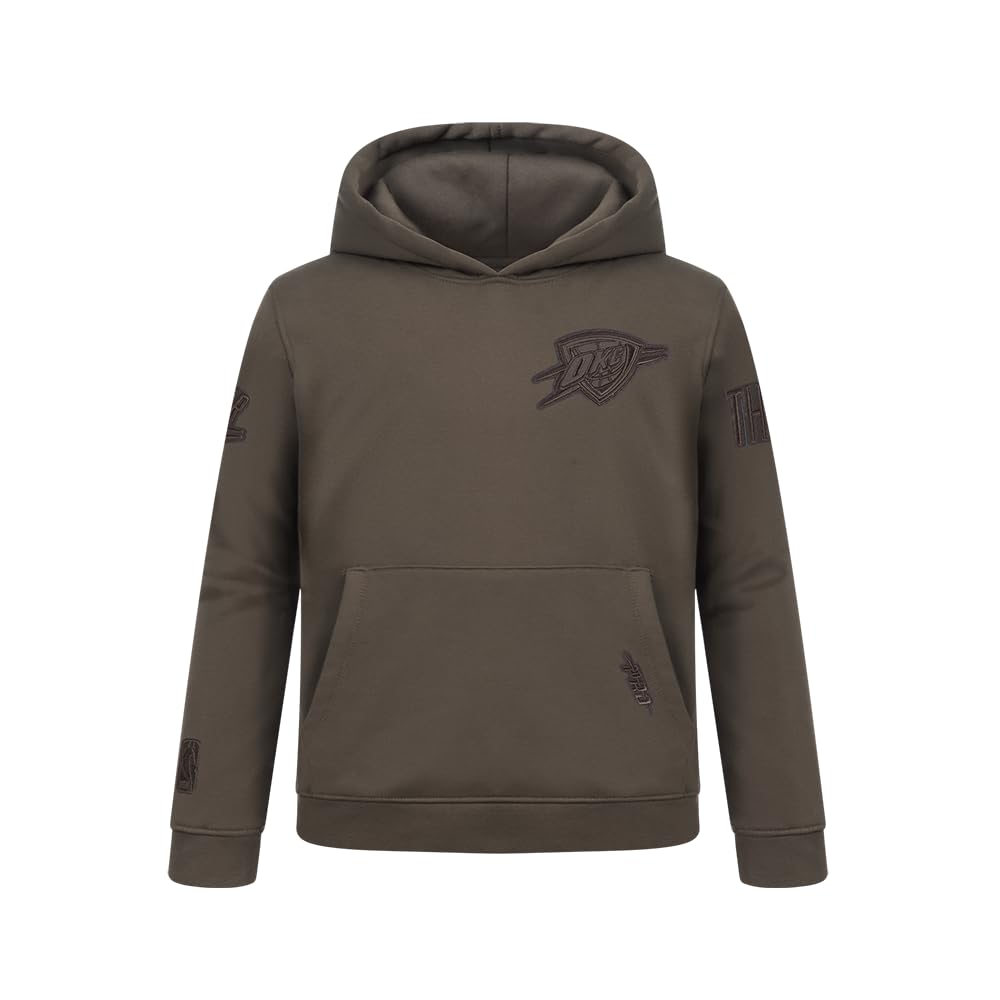 Pro Standard Boy's NBA Neutral Bb Fleece Po Hoodie Hooded Sweatshirt, Dark Taupe, XL