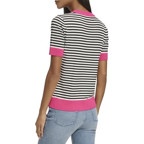 KARL LAGERFELD Women's Soft Short Sleeve Trendy Sweater4