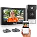 Caytail Videoportero WiFi 2 Hilos, 7' IPS Touchscreen, WiFi6 Dualband, 1080P HD Timbre Video Sistema Intercomunicador, Detección Humana, Tuya App, RFID, Apertura Remota, IP65