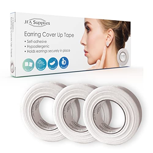JFA Supplies Microporous Earring Cover Up Tape 1.25cm x 9.14m - Box of 3