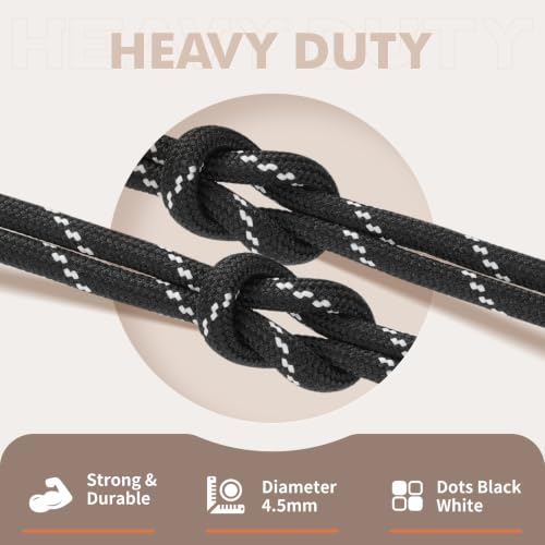 Image of Stepace 2 Pairs Round Heavy Duty Boot Laces for Hiking and Work Boots