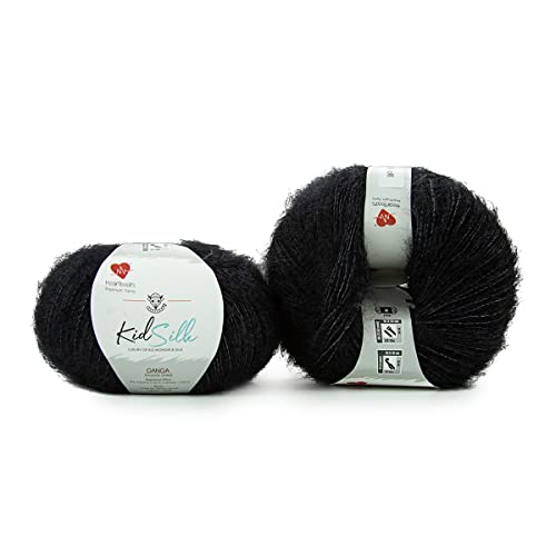 Heartbeats Kid Mohair Silk a Royal and Exclusive Concoction of 74% Kid Mohair & 26% Mulberry Silk Pack of 2 50Grms Balls KDS016 Shade No.KDS016