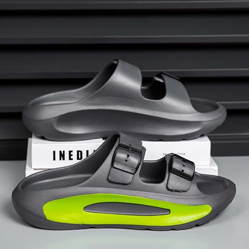 Unisex Breathable Hollow Sandals with Arch Support Non Slip Sole Lightweight Walking Shoes for Leisure Outdoor Beach(Green,6/6.5)2