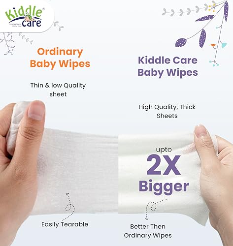 Image of Baby Wipes with Lid, Gentle Soft, 99% Purified Water, Aloe Vera & Vitamin E, Alcohol Free, SLS & Paraben Free, pH Balanced, Newborn Sensitive Skin, Pack of 5 (360 Count)