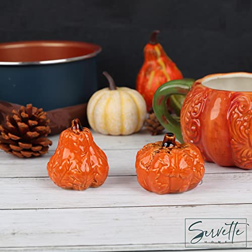 Porcelain Harvest Salt And Pepper Shakers-Orange #TOP2