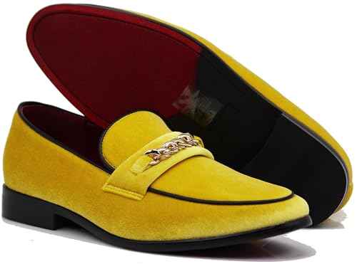 Image of Enzo Romeo Plum05 Men's Dress Loafers Elastic Slip on with Buckle Fashion Shoes