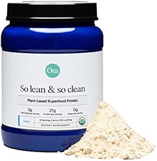 Ora Organic Vegan Protein Powder - 21g Plant Based Protein Powder for Women and Men | Keto Friendly, Gluten Free, Paleo, Dairy-Free, Gluten-Free, Soy-Free - Vanilla Flavor, 20 Servings