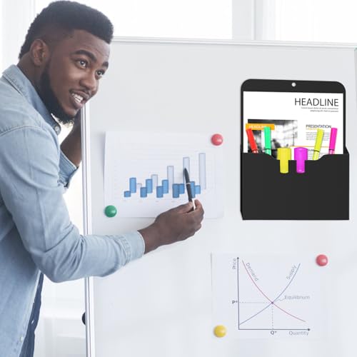 MoKo Magnetic File Holder, A4 Large Size Refrigerator Storage Organizer Magnet Pencil Cups Marker Paper Letter Pen Holder Stationery Supplies for Classroom Office Home, 2 Pack, Black - Cosy Home Interiors MoKo Magnetic File Holder, A4 Large Size Refrigerator Storage Organizer Magnet Pencil Cups Marker Paper Letter Pen Holder Stationery Supplies for Classroom Office Home, 2 Pack, Black - Image 7