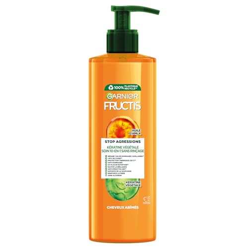 Immagine prodotto: GARNIER Fructis - Trattamento Stop Agressions 10 in 1 arricchito con olio di Amla e cheratina, capelli danneggiati, senza risciacquo, 400 ml