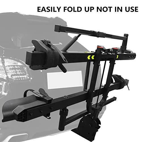 Ninte Bike Hitch Rack For Car Carries 2 Ebike Rack Fits Fat Tire,Mountain Bike,Standard Bicycles,Smart Tilting Easy Access To Trunk 2 Bikes Heavy Duty，Bikes X 66 Lbs (132 Lbs Capacity Total) #TOP2