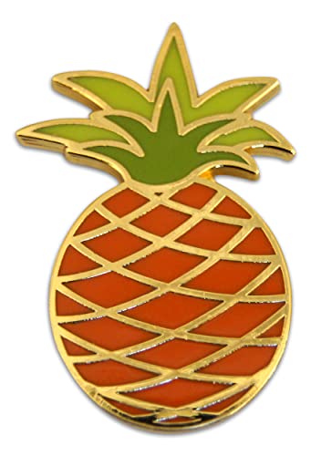 Image of Novel Merk Pineapple Fruit Lapel Pin, Hat Pin & Tie Tack Set with Clutch Back
