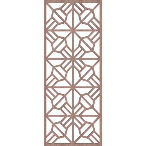 Image of Auburn Decorative Pierced Fretwork Wood Wall Panels, 11 3 /8 inchW x 29 3 /8 inchH x 3 /8 inchT, Walnut