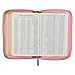 KJV Holy Bible, Compact Faux Leather Red Letter Edition - Ribbon Marker, King James Version, Pink/Burgundy, Zipper Closure (KJV Compact Editions)