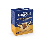 Caffè Borbone Ginseng Amaro - Senza Zuccheri aggiunti - 16 Capsule - Compatibili con macchine ad uso domestico Lavazza®* A Modo Mio®*