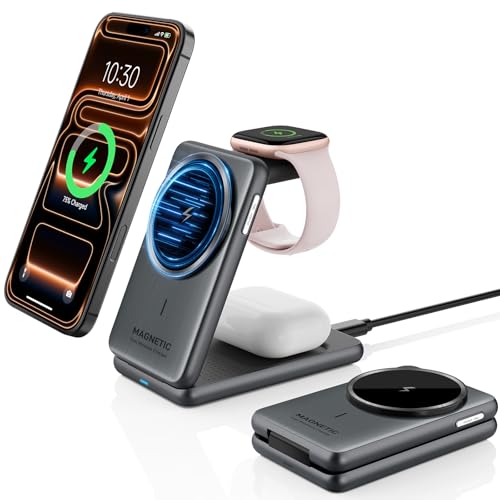 Supporto per caricabatterie wireless magnetico 3 in 1 per Magsafe