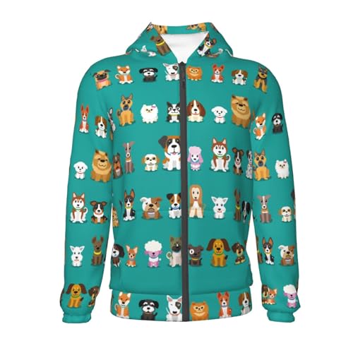 Cartoon Dogs Kid Hoodies Boys Zip Up Sweatshirts Girls Pullover with Pocket2