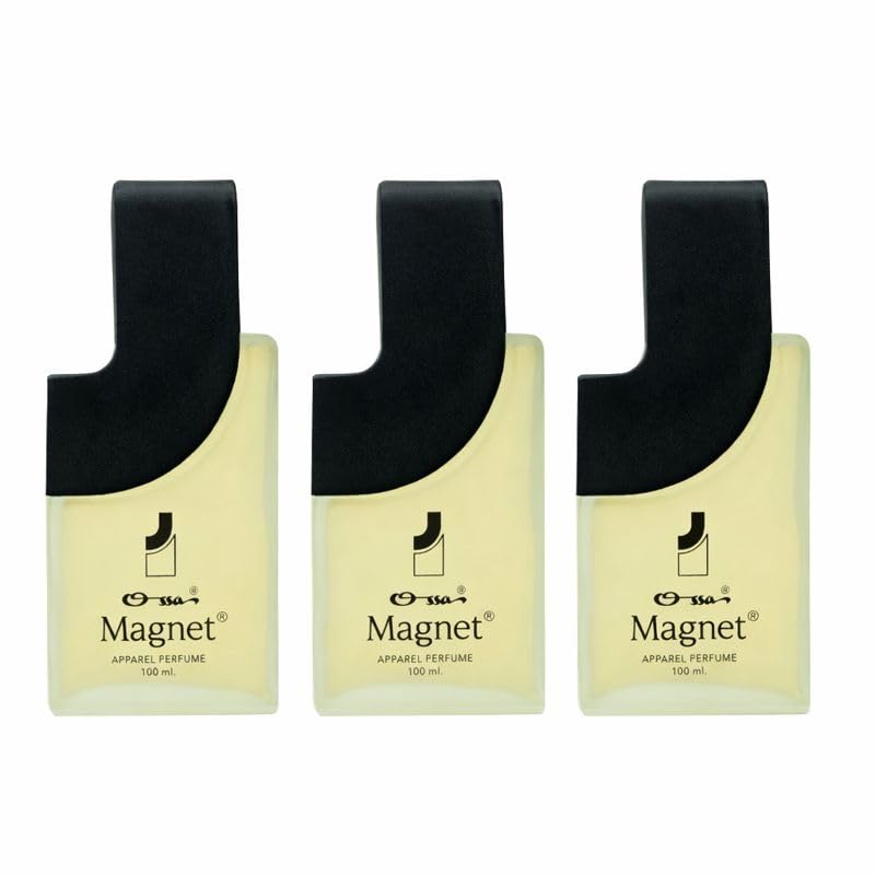 Image of Ossa Magnet Apparel Perfume for Men and Women, 3 x 100ML With Lemon, Mandarin, Cardamom, Woody, Patchouli Notes| Long Lasting Premium Fragrance for Every Occasion, (Pack of 3)