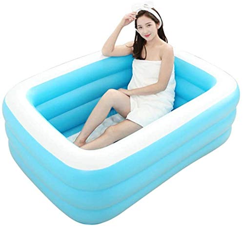 AWJ inflatable pool Foldable Inflatable Thick Warm Adults Bathtub, Children Inflatable Pool, Family Lady Single Bath