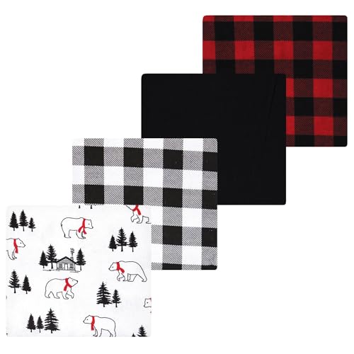 Image of Luvable Friends Little Treasure Flannel Receiving Blankets 4pk