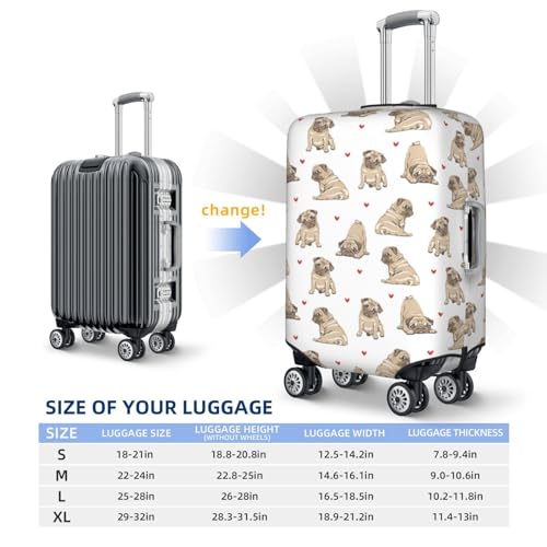 Travel Luggage Cover - Cute French Bulldog No.1105 Washable Suitcase Covers Protector Fits 18-32 Inch Luggage4
