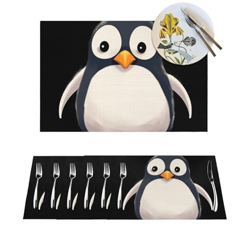 Set de table pingouin pour fête de mariage et dîner de fête convivial - 2