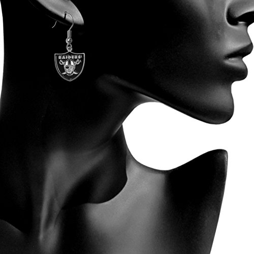 Image of NFL Siskiyou Sports Womens Las Vegas Raiders Dangle Earrings One Size Team Color