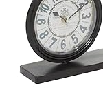 Deco 79 Metal Decorative Clock Bike Mantel Clock, Tabletop Clock 13" x 3" x 12", Brown - Image 2