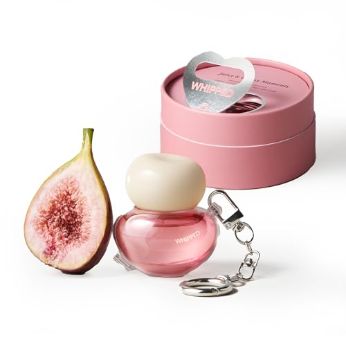 Whipped Vegan Hair Perfume for Women Long-Lasting Anti-Frizz Gloss with Keratin & Fig Woody Juicy Scent Gift & Keychain Set 0.5 fl oz