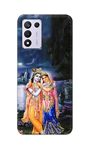 Image of Printed Hard Back Cover Case for Realme 9 5G Speed Edition | Realme 9 5G SE | Realme 9 SE 5G Back Cover (Radha Krishna) -1803