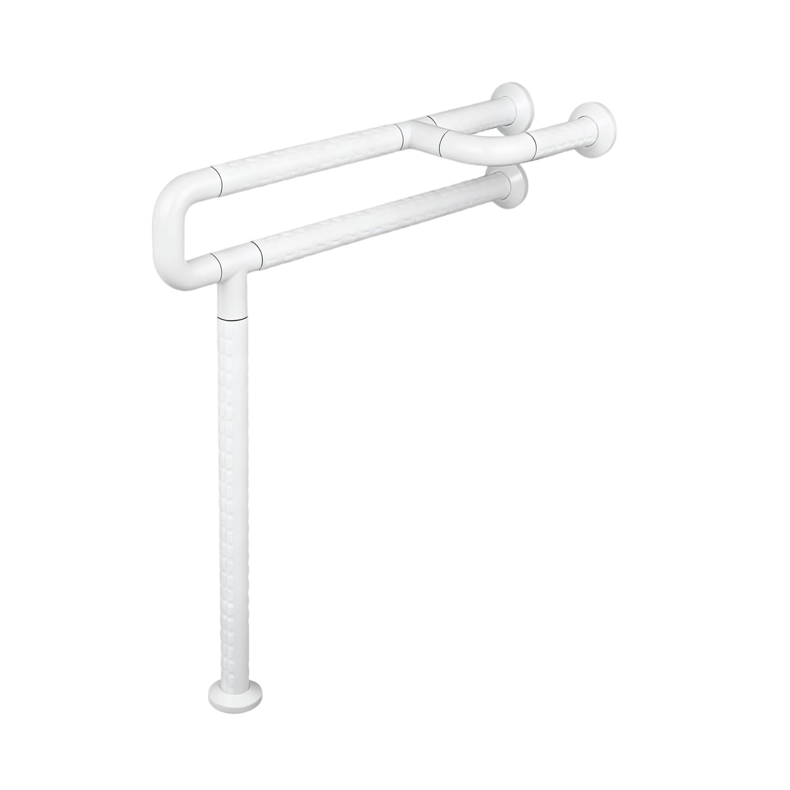 Barras de Apoyo para baño, Barras Antideslizantes de Acero Inoxidable para Ayudar a Las Personas Mayores y discapacitadas a Mantener un Equilibrio Seguro (Blanco, 60 cm/24 Pulgadas