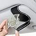 Loyal Guard Car Sunglass Holder, Eyeglass Holder for Porsche Panamera Cayenne Macan Boxster Taycan Cayman 718 911, Sunglass Hanger Mount for Car Sun Visor, Interior Accessories, Black