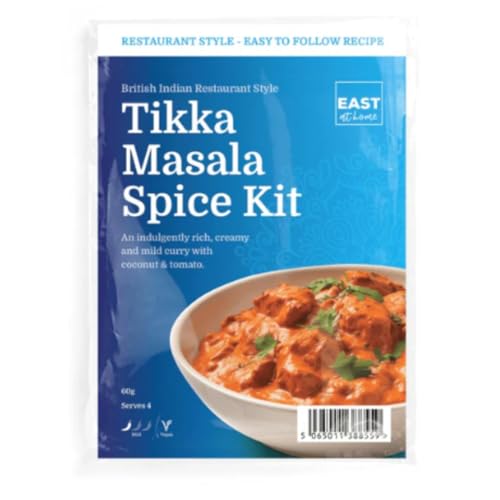 East at Home Tikka Masala Spice Kit - Authentic Indian Curry Blend for Homemade Tikka Masala, Perfect for Easy and Flavorful Cooking, Premium Quality Ingredients (3 pack)