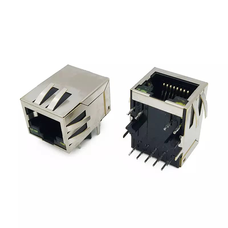 Jack PCB RJ45 con linguetta schermata magnetica 1000 Base-T Cat 7 cat8 singola porta-100 PCS