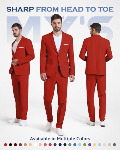 MY'S Men's Slim Fit One Button Linen Suit Blazer, Casual Sports Jacket, Lightweight Business Daily Coat.2