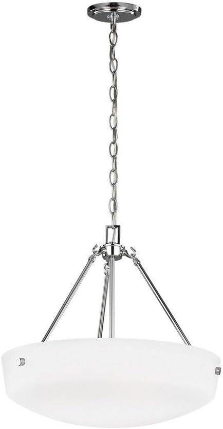 Generation Lighting 6615203-05 Transitional Three Light Pendant from Seagull - Kerrville Collection in Chrome Finish,