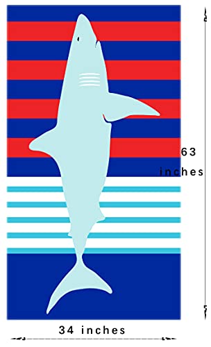 Yifontin Beach Towels For Adults Terry Blanket Throw 100% Cotton Extra Large 34X63 Inches For Bath Swimming Camping Travel, Shark Dolphin. #TOP7