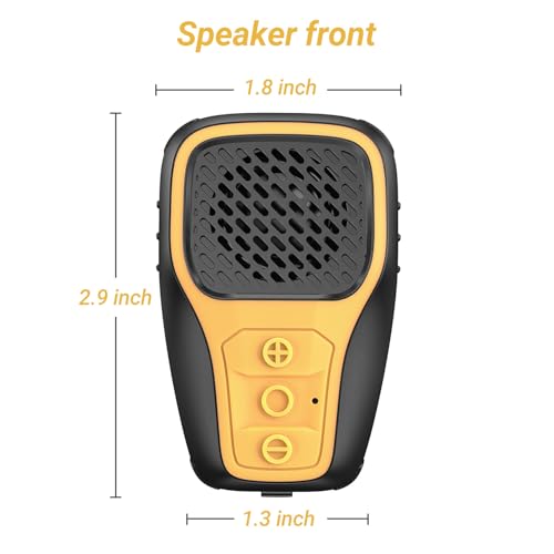Inwa Wearable Bluetooth Speaker, Clip-on Wireless Portable Speakers, IP67 Waterproof Clip Speaker, Built-in Mic for Hands-Free Music/Calls, Mini Speaker for Work/Home/Outdoor(Yellow) - image 7