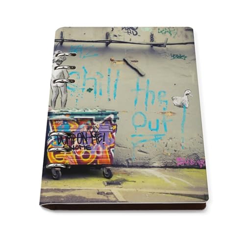ノート Banksy バンクシー 遊んでいる子供 メモ帳 バインダーノート A5 6穴 90枚 てちょう ハードカバー メモ ンダー A5サイズ 横罫線 ??本 文房具 オフィス用品 ルーズリーフ 学生 キャンパス おしゃれ プレゼント 贈り物