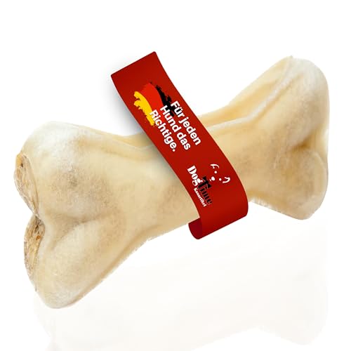 Dog Time Tiernahrung Kauknochen mit Pansen 5 Stück a 12 cm getrocknet I Gesunder Kausnack aus 100% Rind für Hunde I Hundeleckerli mit vielen wertvollen Vitaminen & ohne Zucker