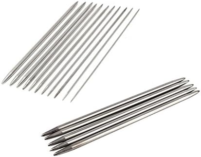 Miniatura 3 de Z-Color Juego de 55 agujas de tejer de acero inoxidable de doble punta de 7.9 pulgadas, 11 tamaños, 0.079in a 0.256in