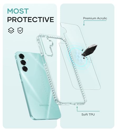 Image of Vihibii For Samsung Galaxy A16 TPU Case Clear,[Anti Yellowing] With 2X Screen Protector,Thin Shockproof Protection & Scratch Proof & Transparent,Soft TPU Crystal Cover For Samsung Galaxy A16 5G,Clear