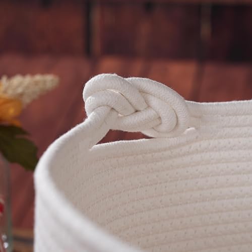 Pet Storage Basket with Rope Handles, Cotton Woven Dog Toy Bin, Cotton Rope Organizer, My Stuff Design with Bone, Grey Black Basket and Beige Yarn (Grey Black Basket) - Image 6