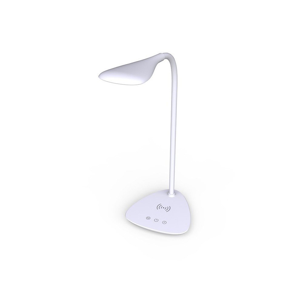 Techly Lampada a LED da Tavolo con Caricatore Wireless