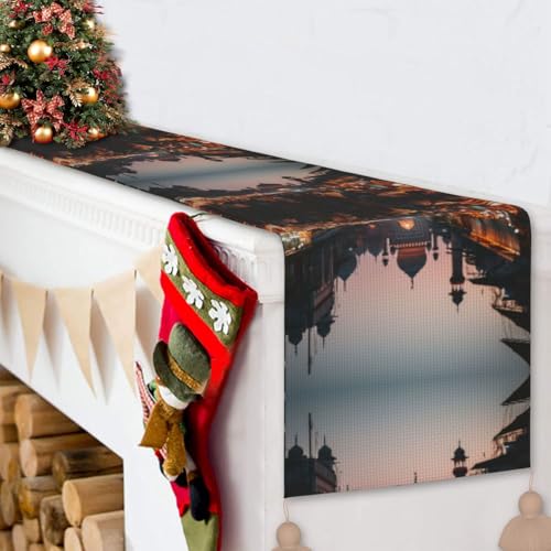 Chemin de table imprimé pour raviver une table basse ou un meuble usé - 7