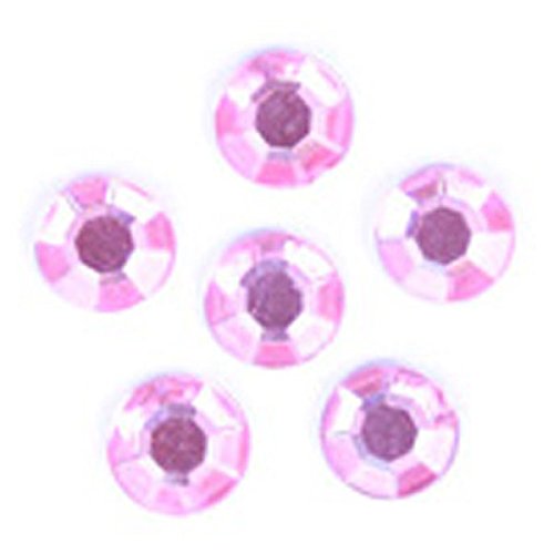 Trimits B6014/6 Pink Acrylic Round Glue On Jewels 7mm