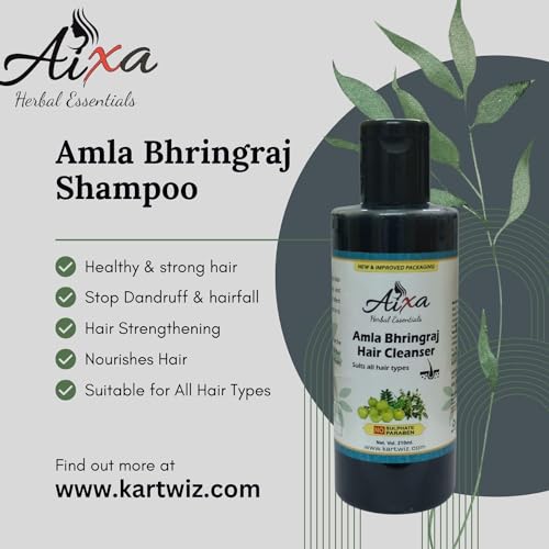 Khadi Natural Herbal Amla & Bhringraj Shampoo 1680ml, Black