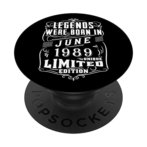Cumpleaños Junio 1989 Edición Limitada Regalo Legend June PopSockets PopGrip Intercambiable