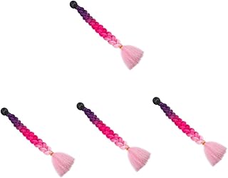 ERINGOGO 4 Peças Capacete Guarnição Trança Dreadlock Rabo De Cavalo Trança Peruca Capacetes De Ciclo Motor Fio De Temperatura Capacete De Motocicleta Trança Rabo De Cavalo Capacete